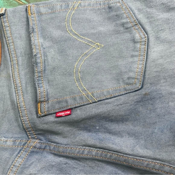 Levi's 501 Denim Cut off Jean Shorts Raw Hem Button Fly Size 26 - Picture 6 of 14